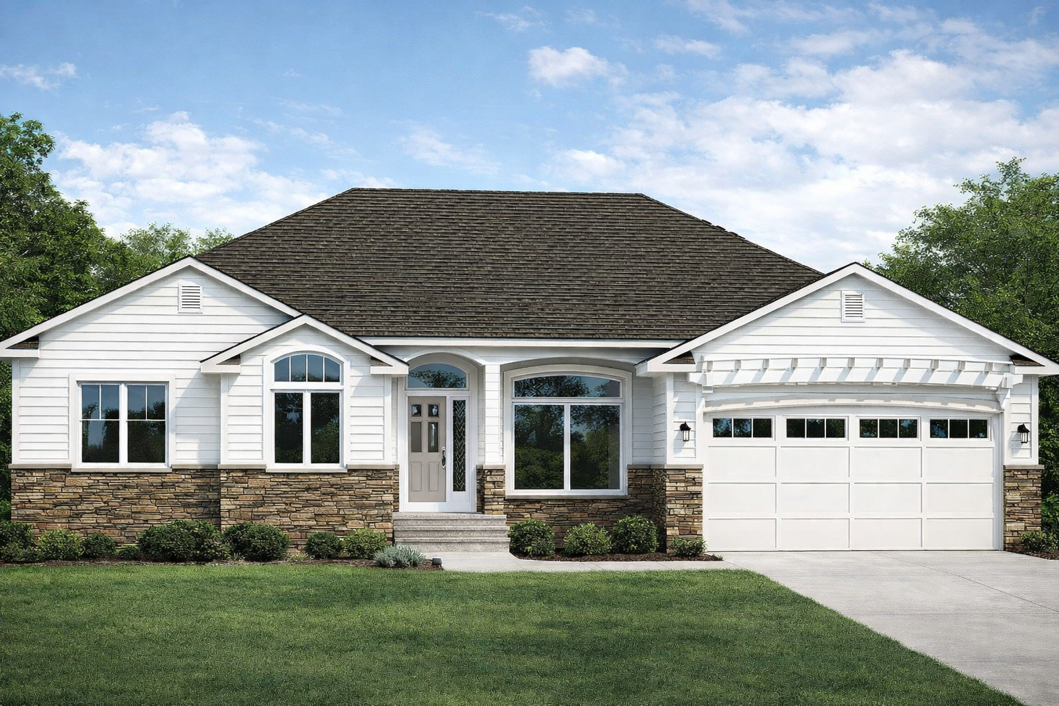 Framing to rendered home comparison - before